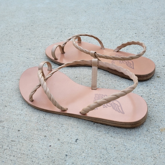 ANCIENT GREEK SLINGBACK SANDAL FYSI - TAN NEUTRAL SZ EU 37 / US 7 - Picture 3 of 11